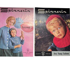 Vintage Spinnerin Knitting Pattern Books Set Vol. 309 & 169 1963/1966